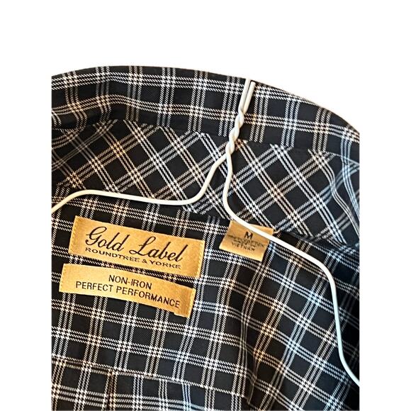 Roundtree & Yorke Gold Label Non Iron Button Up Shirt Mens M - Picture 3 of 3